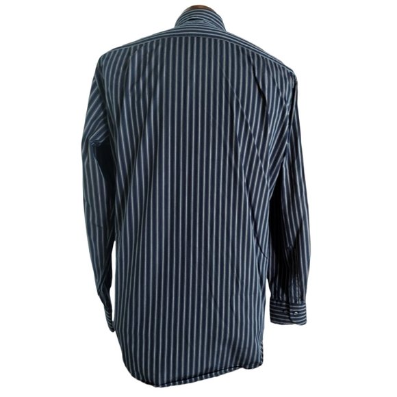 HUGO BOSS Men's Vertical Striped Button Front Shirt Size 15, 34/35 - Picture 2 of 8